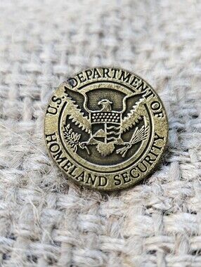 U.S. Department of Homeland Security Pin Vintage Tom Ridge Impressed Signature